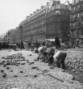 Men Paving Paris Street